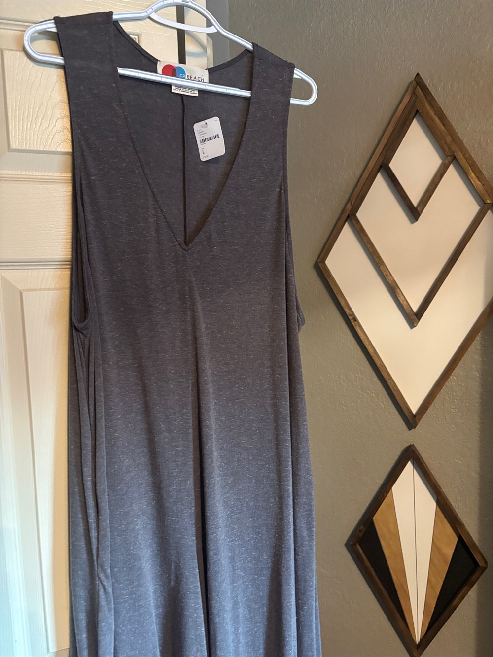 Free People Wide Leg Jumpsuit in Heather Gray
